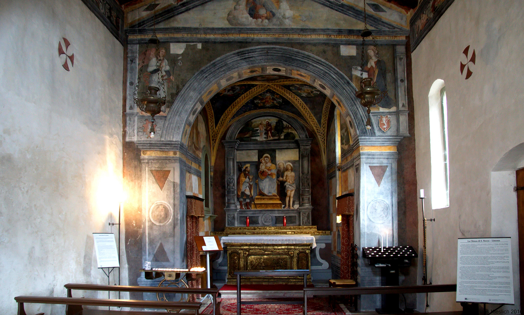 Blick in die Chiesa S Rocco in Limone sul Garda....