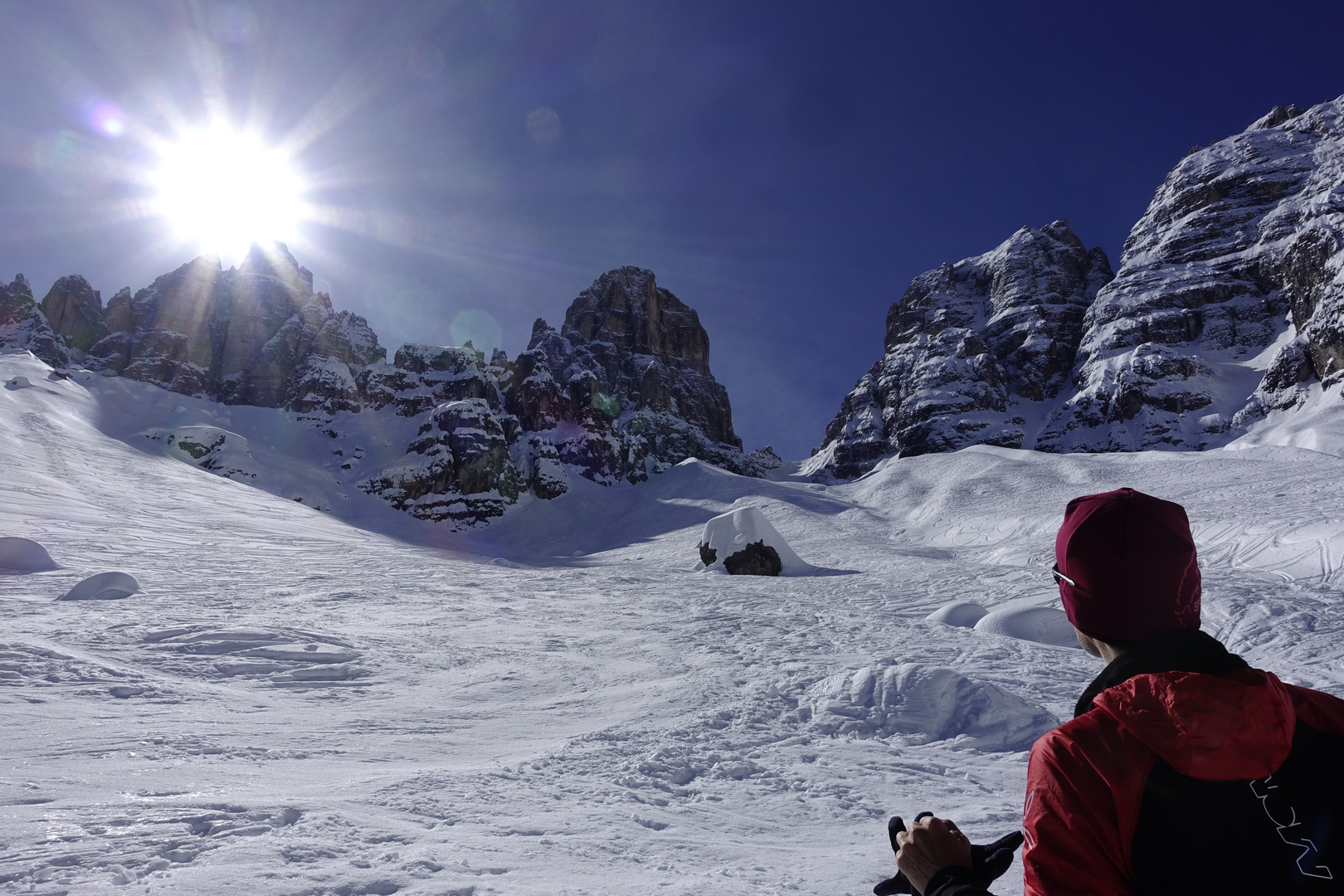 Blick in die Cristallo Scharte Nord (Dolomiten)