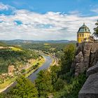 Blick in die Elblandschaft in Richtung Osten