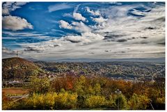 Blick in die herbstliche Landschaft vom Kaiser-Wilhelm-Denkmal