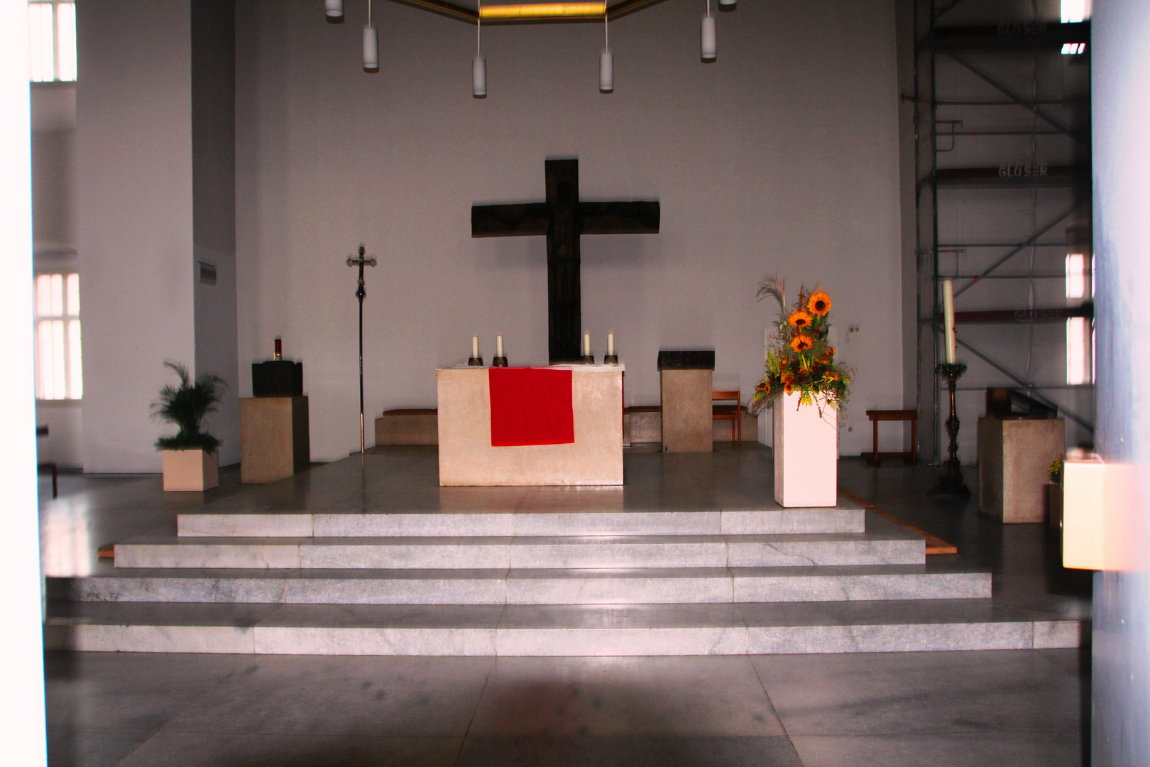 Blick in die Hofkirche des  Schlosses Bruchsal