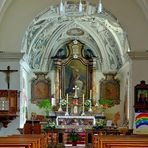 Blick in die Kirche S.Martino in Ronco sopra Ascona. (Tessin)