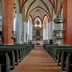 Blick in die Kirche St,-Nikolai in Jüterbog. (Brandenburg)