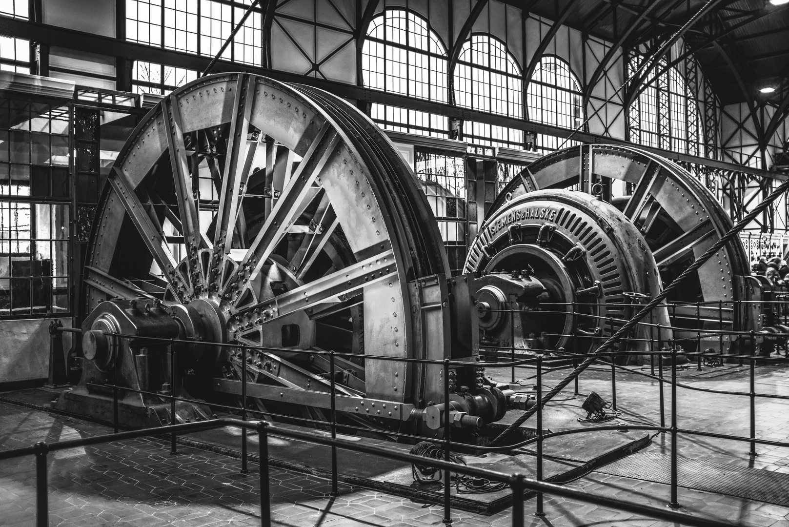 Blick in die Maschinenhalle auf Zollern