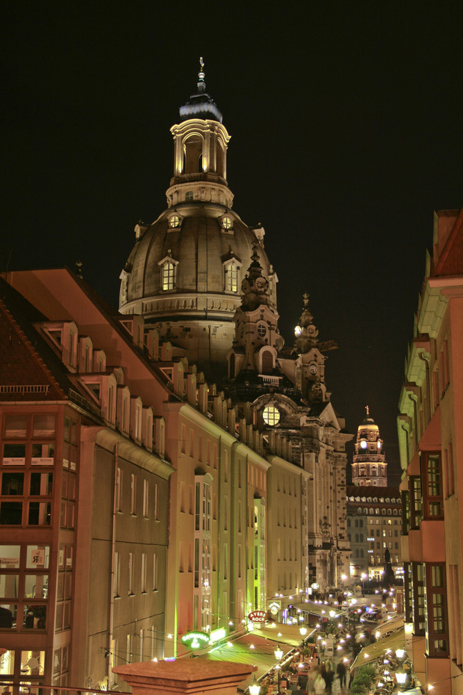 Blick in die Münzgasse zu Dresden