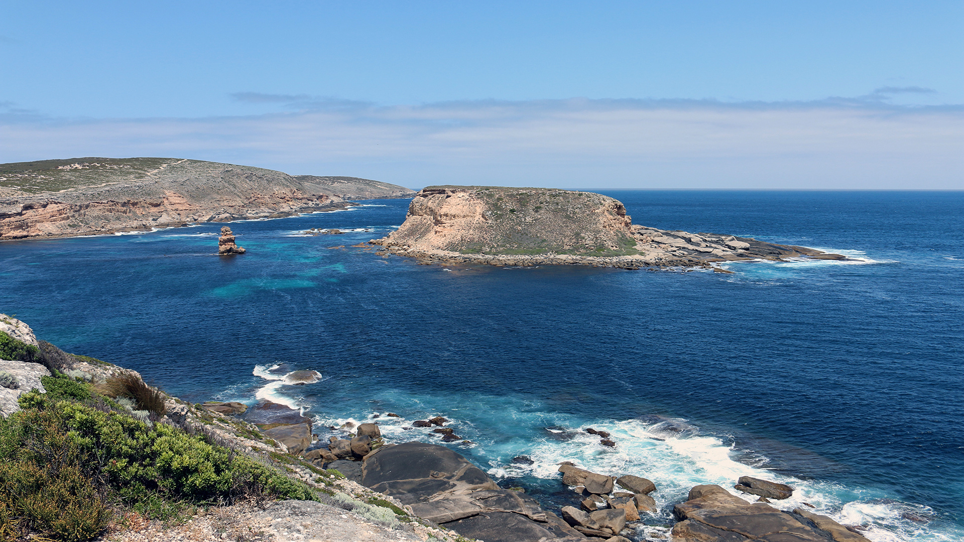 Blick in die Pondalowee Bay im Innes NP