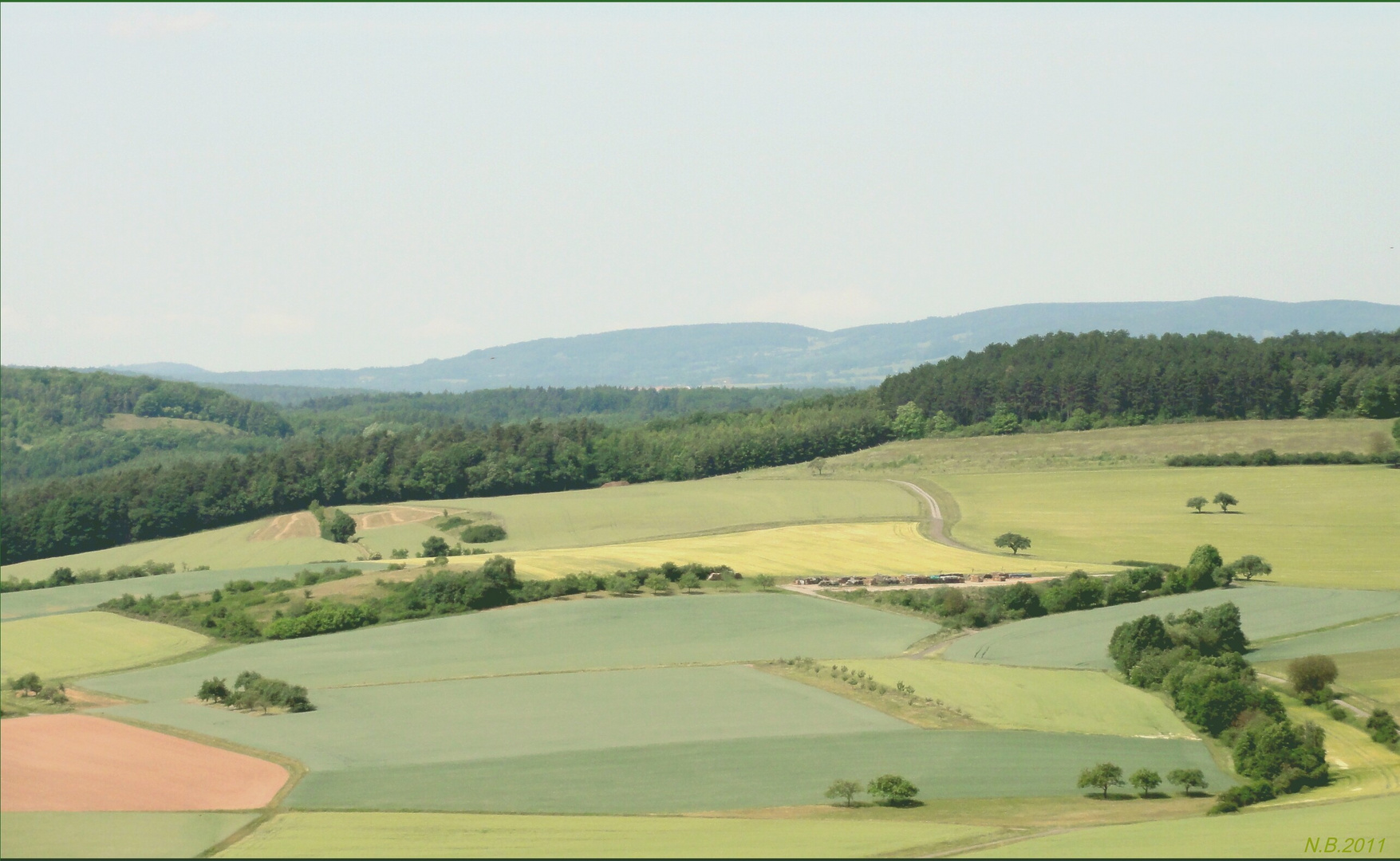 -Blick in die Rhön- (anlässlich des Tages der Franken,2.7.2011)