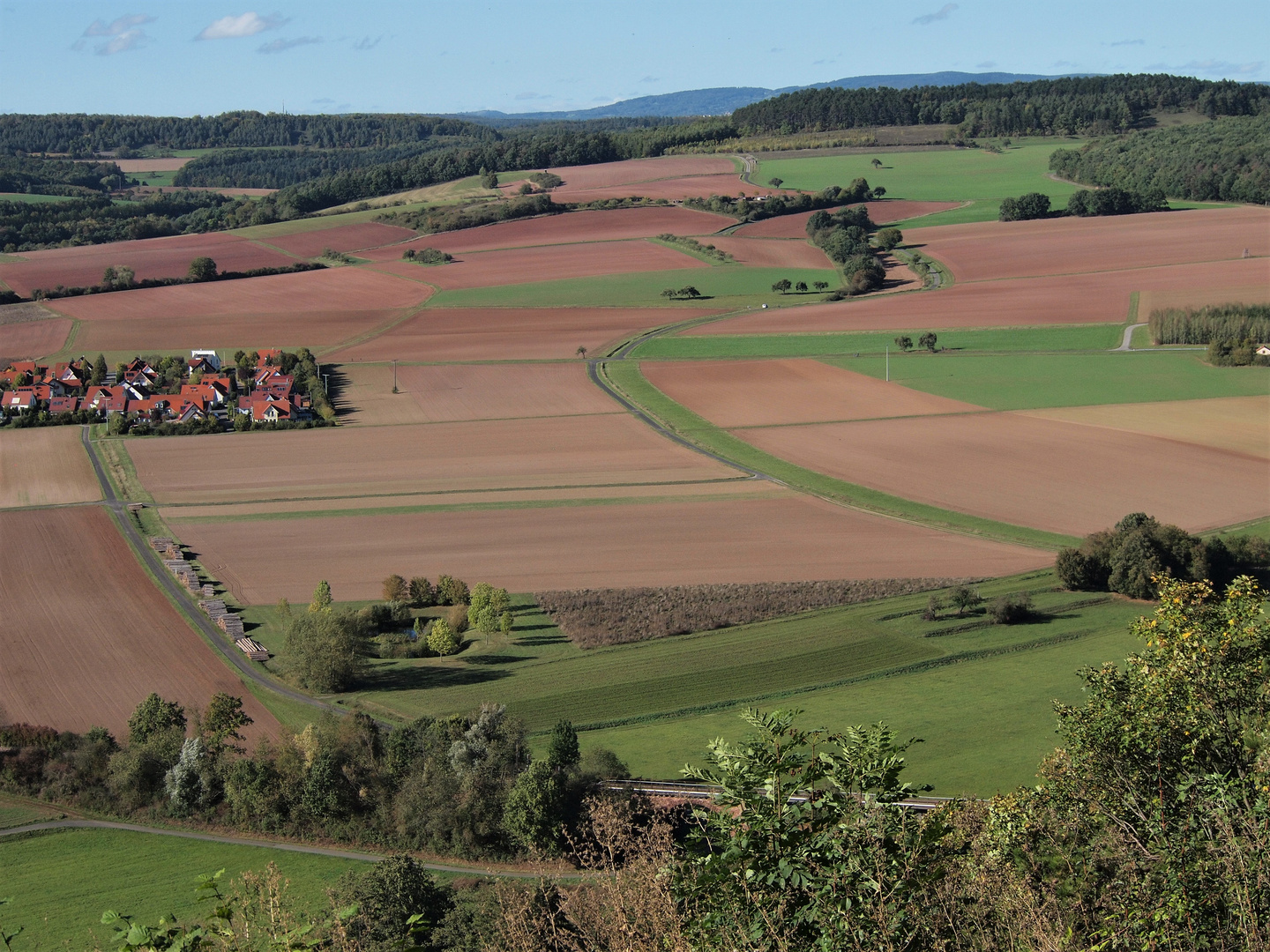 Blick in die Rhön bei Elfershausen