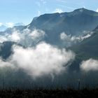 Blick in die Voralpen frühmorgens