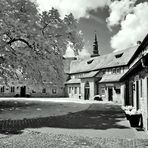 Blick in die Vorburg des Schlosses in Büdingen