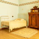 Blick in ein Schlafzimmer in der Geisterstadt Kolmanskop