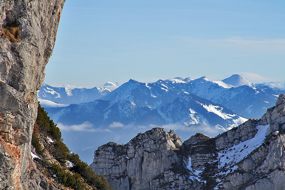 Blick  in Richtung  Südosten vom Wendelstein