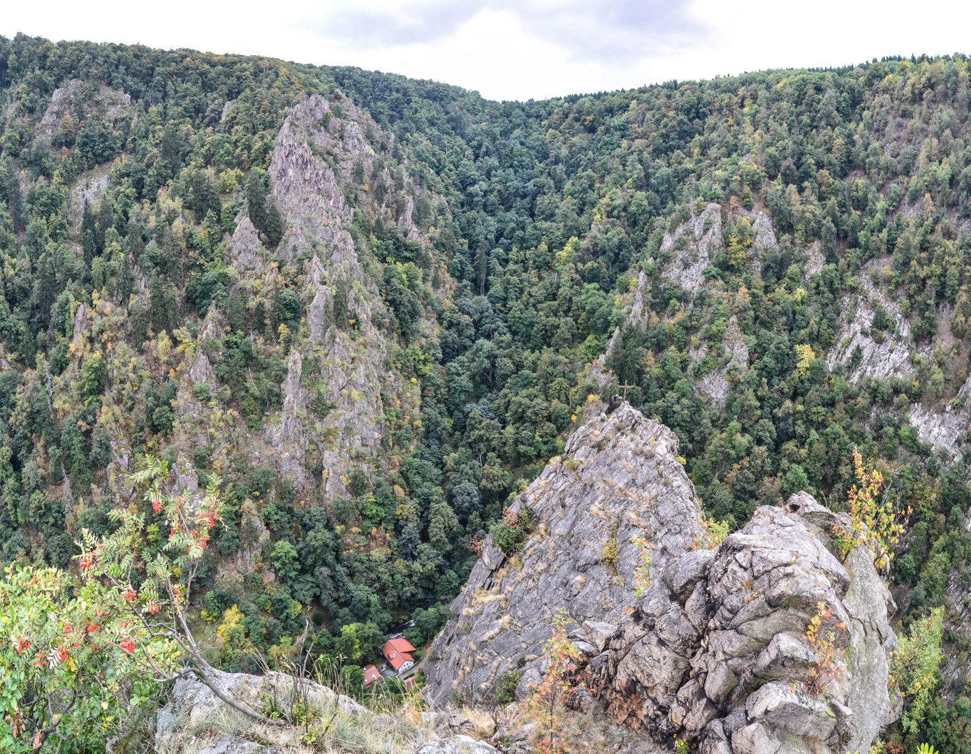 Blick ins Bodetal.