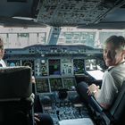 Blick ins Cockpit eines Airbus A380...