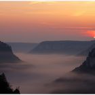 Blick ins Donautal - Eichfelsen Sonnenaufgang