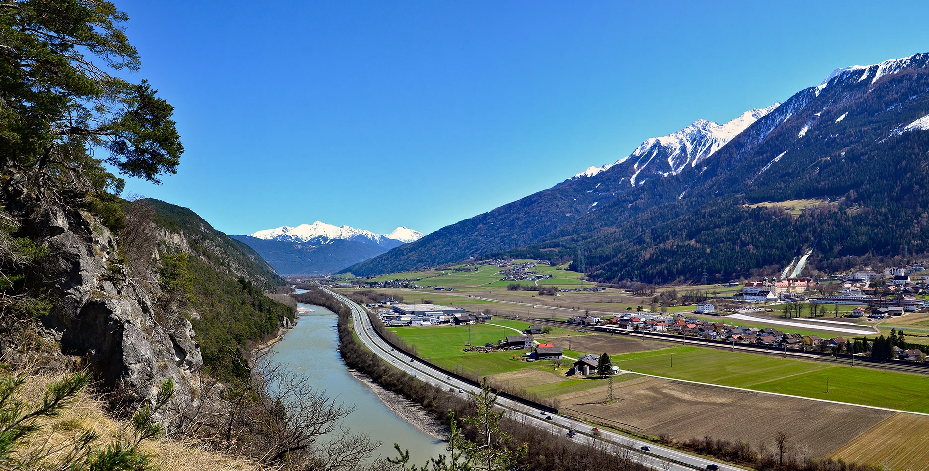 Blick ins Inntal bei Stams