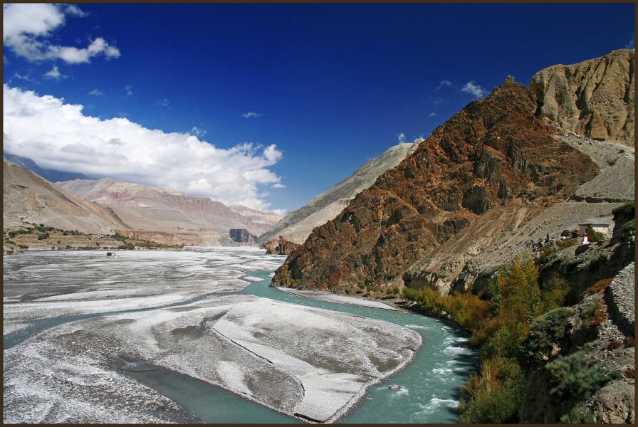 Blick ins Kali Ghandaki Tal in Richtung Tibet