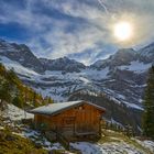 Blick ins Karwendel bei Gegenlicht