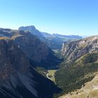 Blick ins Langental und zum Schlern und Langkofel (Südtirol)