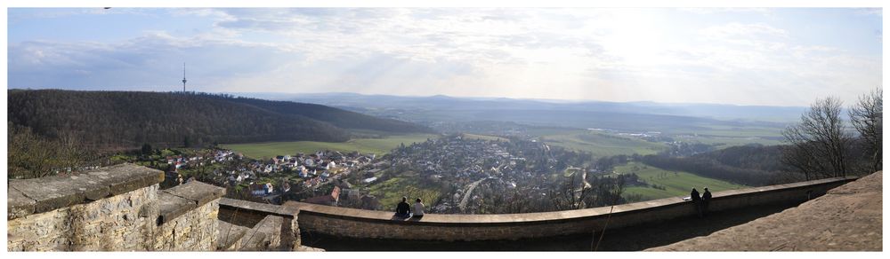 Blick ins Leinetal von der Plesse bei Eddigehausen