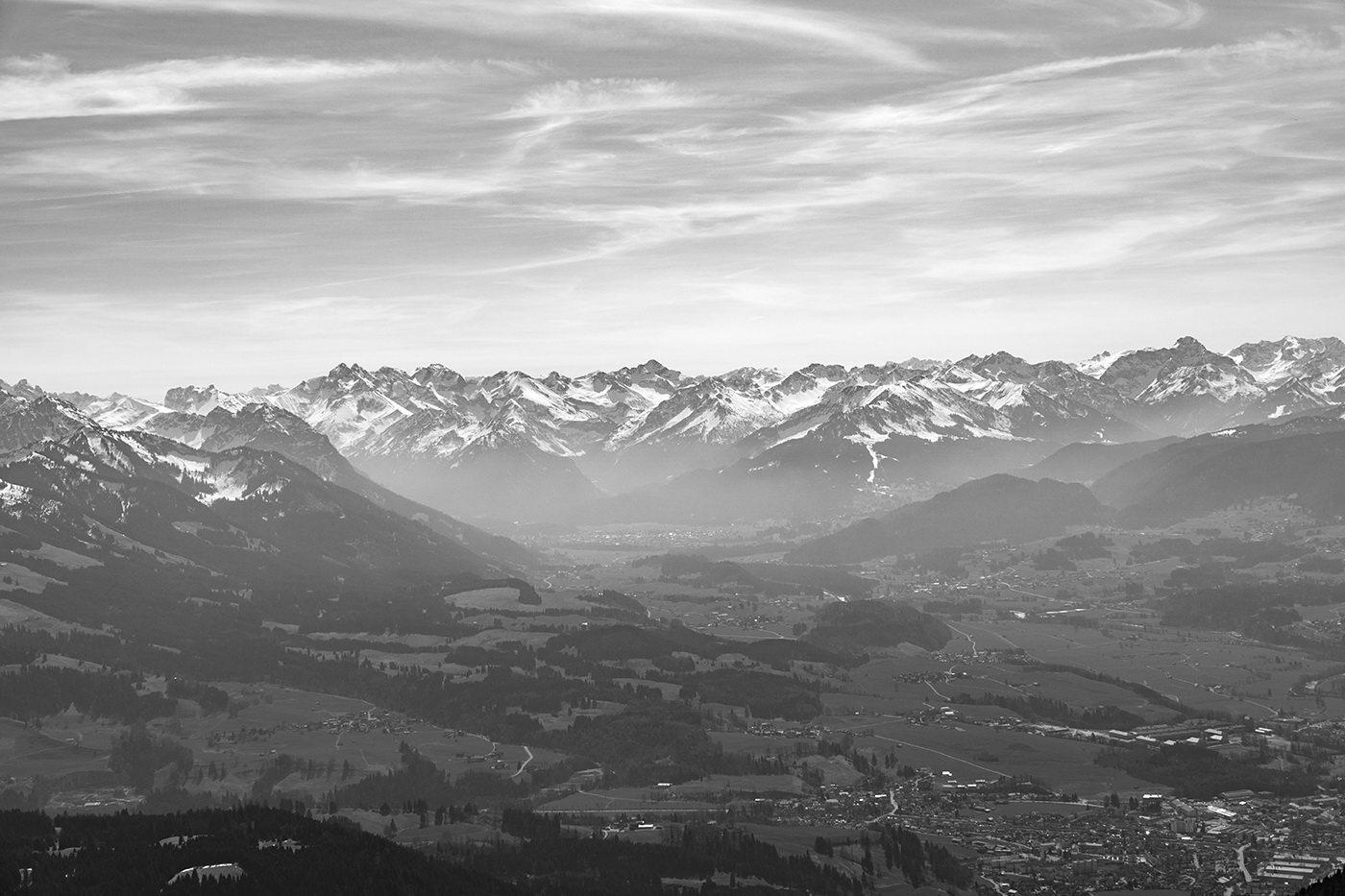 Blick ins obere Allgäu