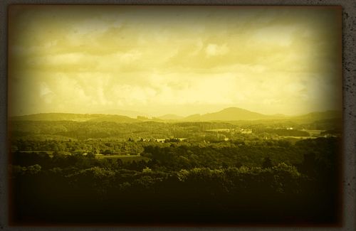 Blick ins Rheintal oberhalb von Rheinfall