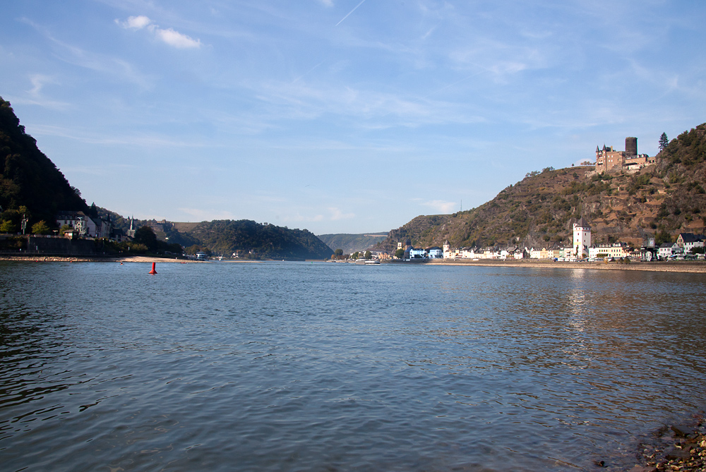 Blick ins Rheintal, St.Goarshausen, Burg Katz