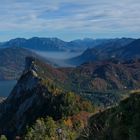 Blick ins Salzkammergut...vorne Drachenwand, hinten der Schafberg...