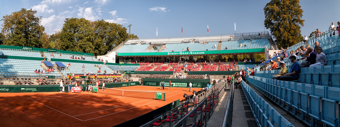 Blick ins Steffi-Graf-Stadion...