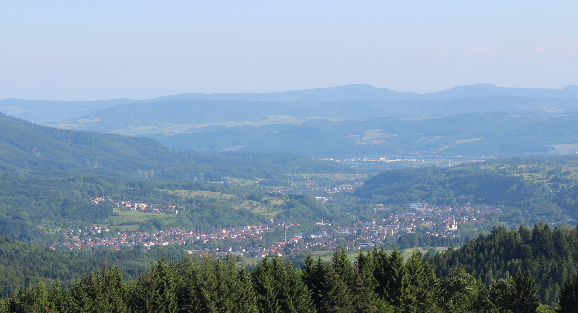 Blick ins Tal - Blickrichtung Stadt Wehr