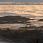 Blick ins Tal in der Abendsonne