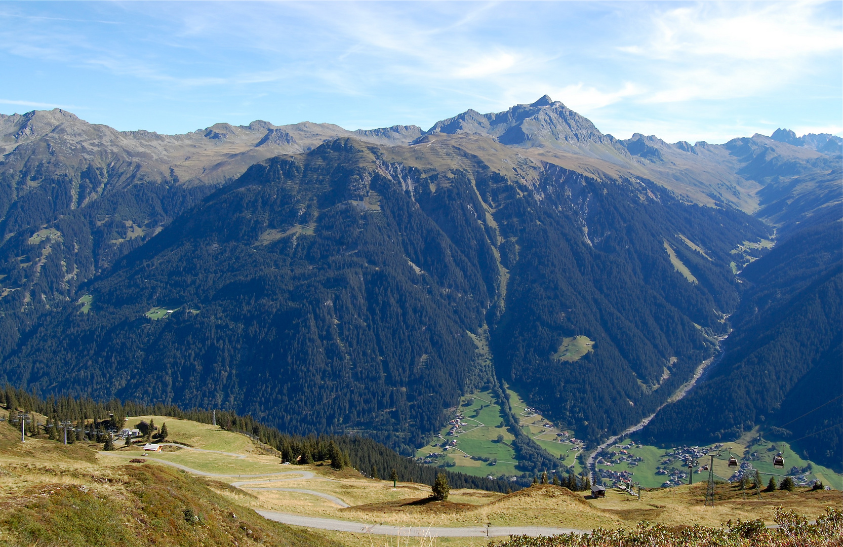 Blick ins Tal nach Gaschurn…