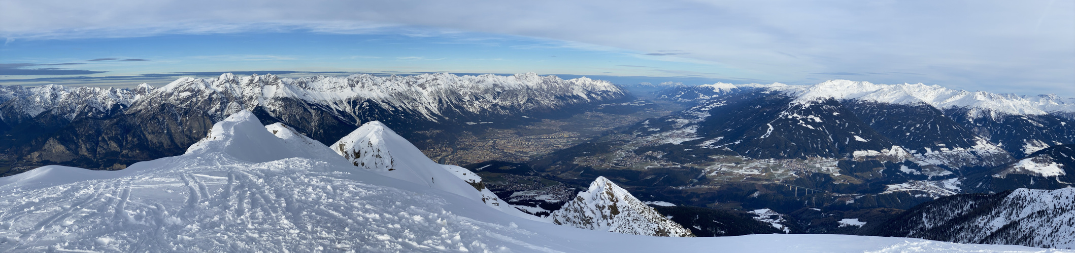 Blick ins Tal nach Innsbruck