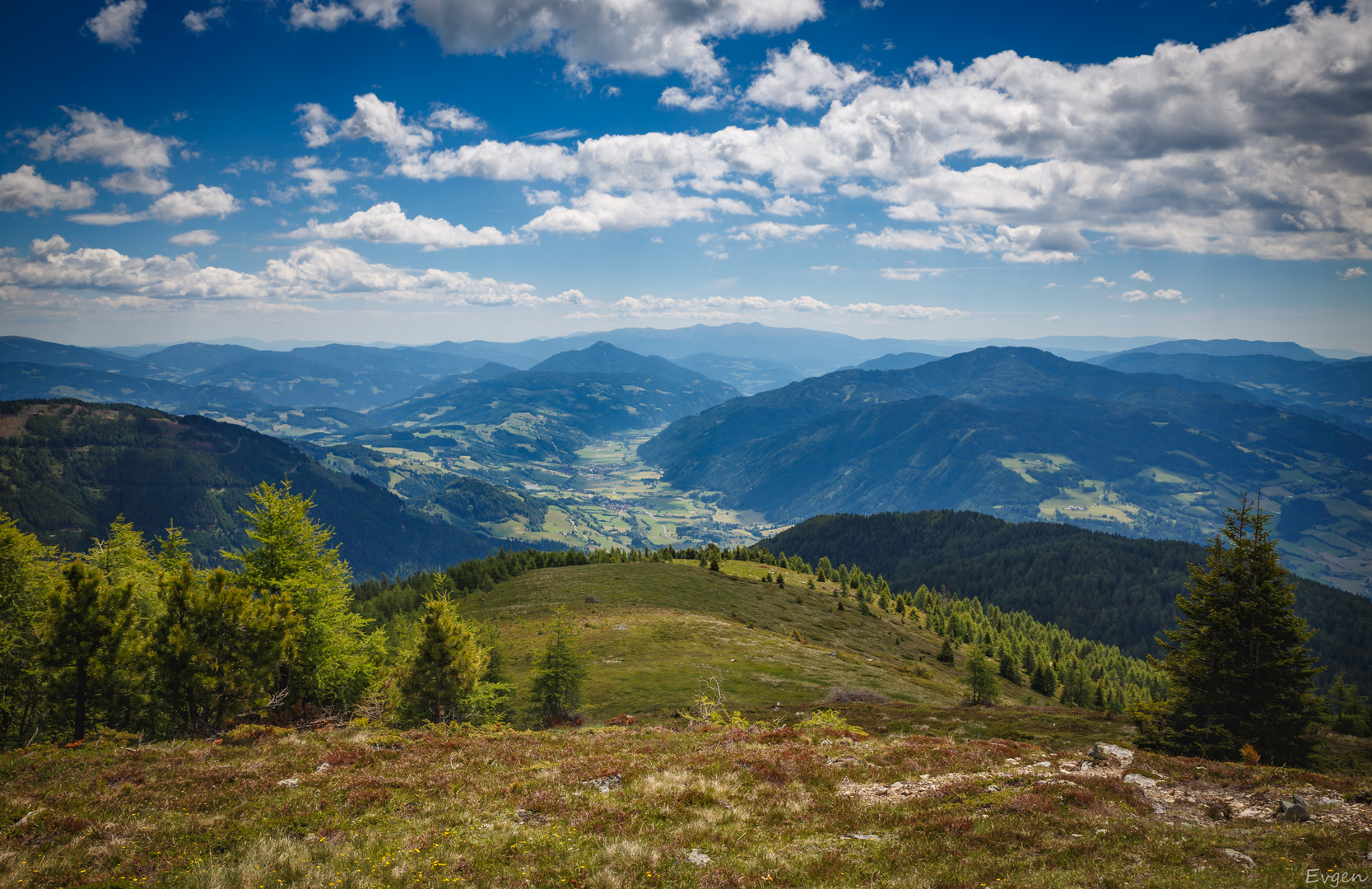Blick ins Tal (Schöder, Österreich).