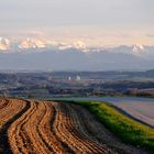 Blick ins Tote Gebirge ( Föhnstimmung in Stroheim, O.Ö.)