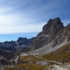 Blick ins Vajolettal und zu den Vajolettürmen (Südtirol)