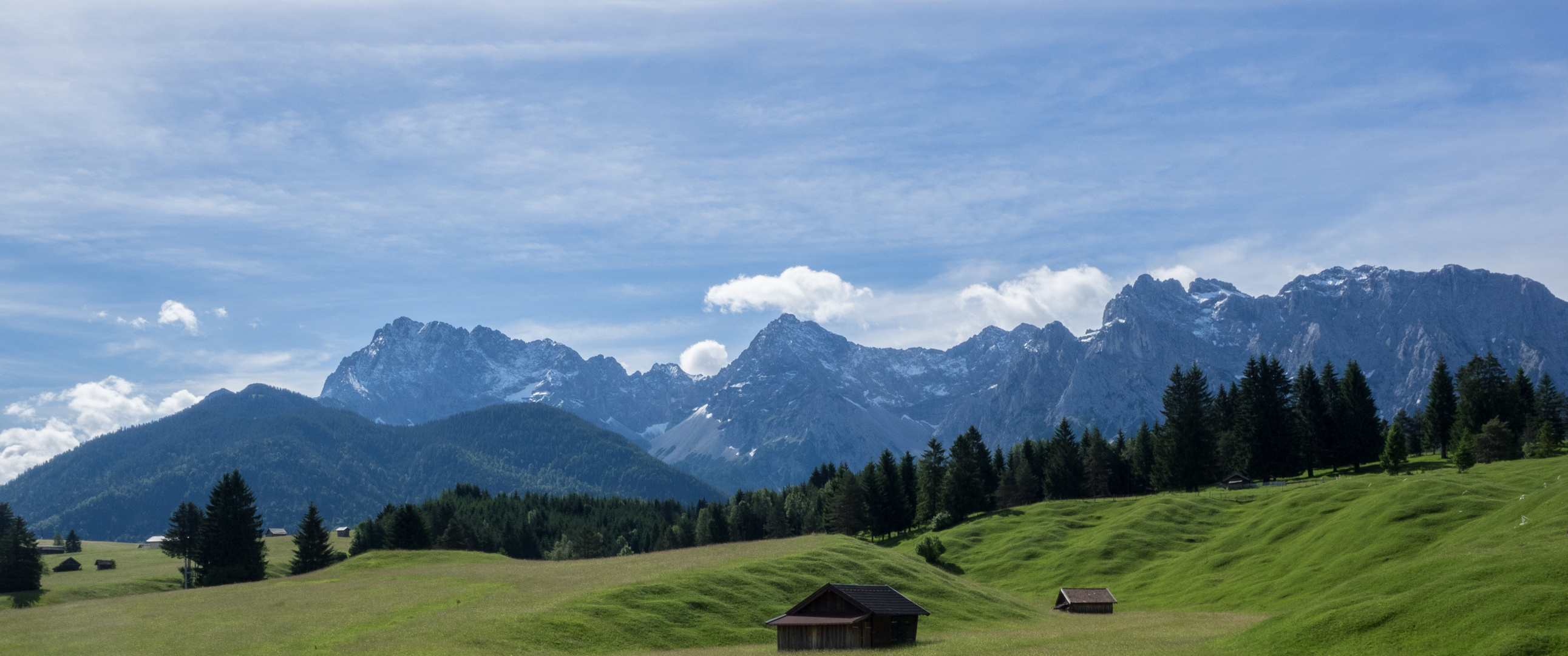 Blick ins Wettersteingebirge