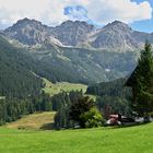 Blick ins Wildental hinten die Flucht Alpe1390 m