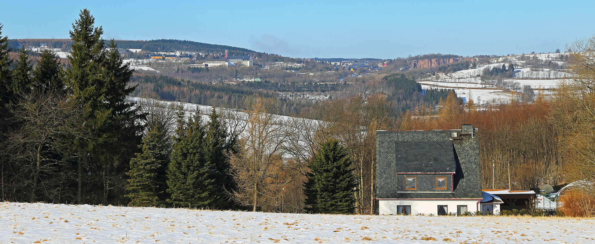 Blick nach Altenberg im Osterzgebirge