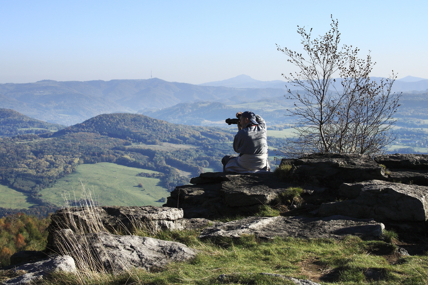 Blick nach Böhmen vom Südrand des Hohen Schneeberges