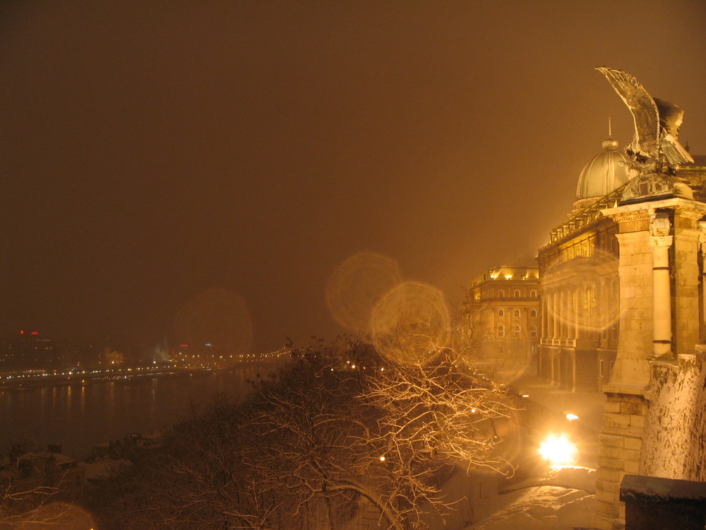 Blick nach Buda bei Nacht