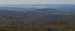 Blick nach Dresden von weit oben aus dem Ausland...