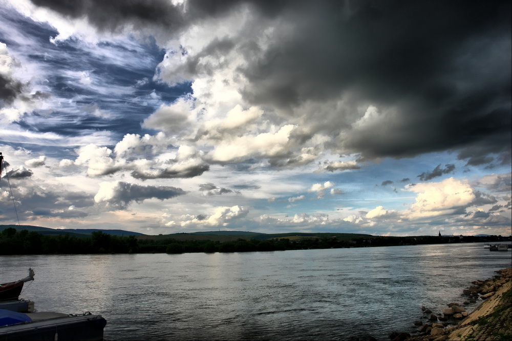 Blick nach Eltville am Rhein