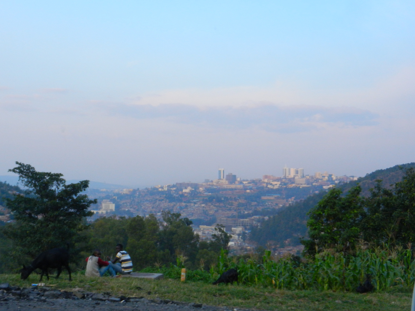 Blick nach Kigali-City