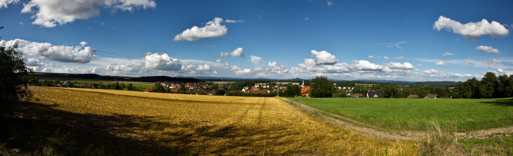 Blick nach Kirchenthumbach vom Halbn' Saal aus.