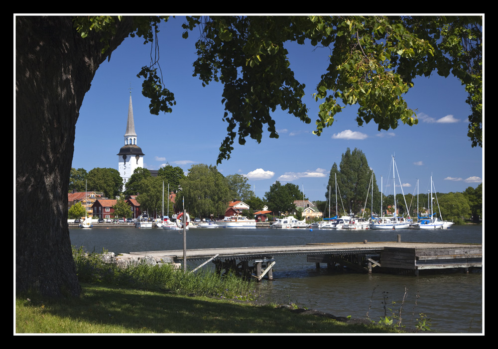 Blick nach Mariefred vom Schloss Gripsholm aus