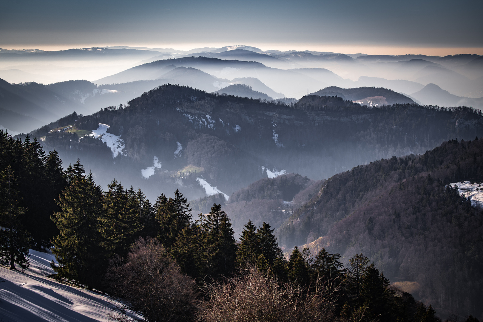 Blick nach Nord-West vom Passwang