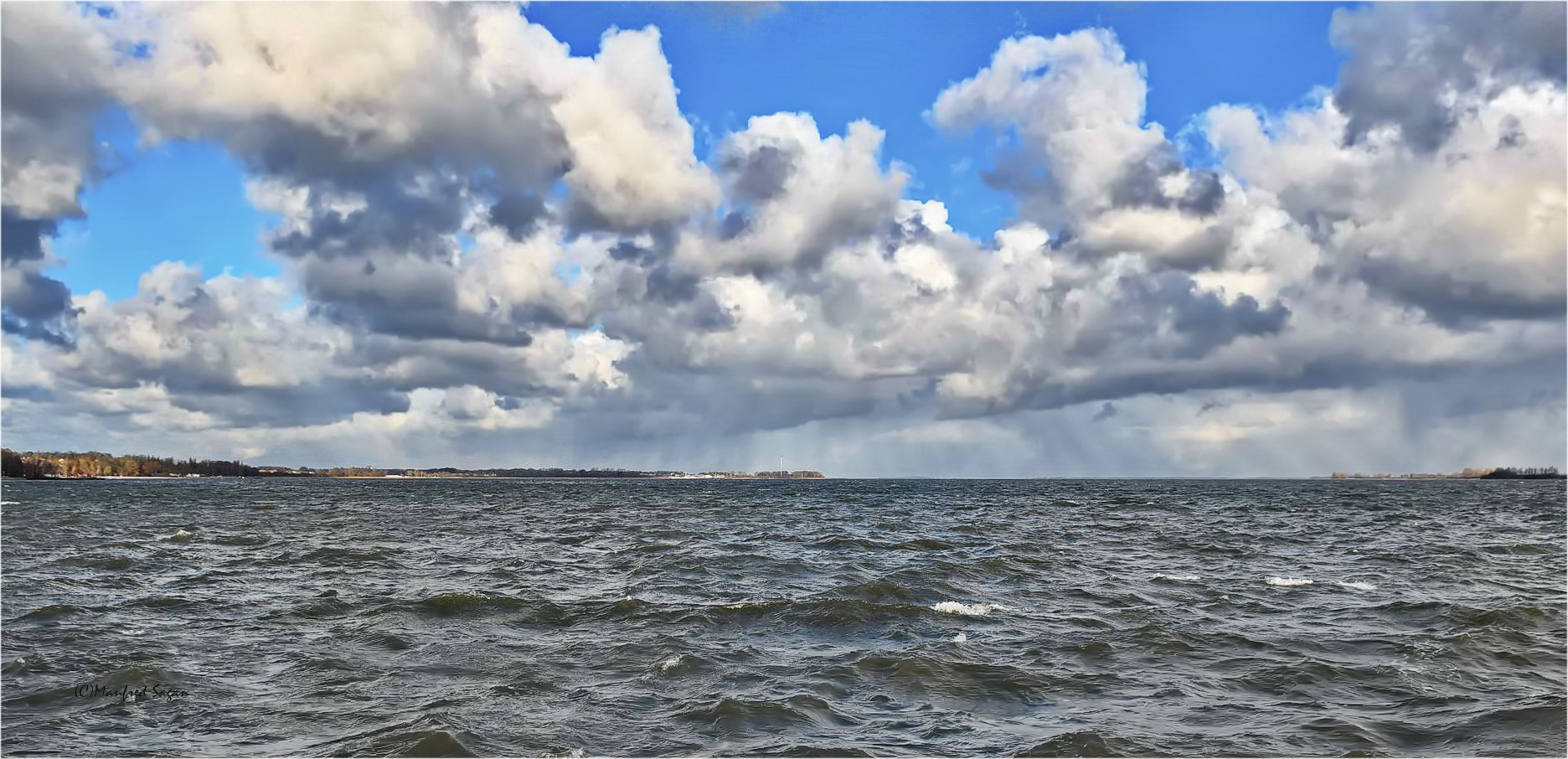 Blick nach Norden über den Strelasund