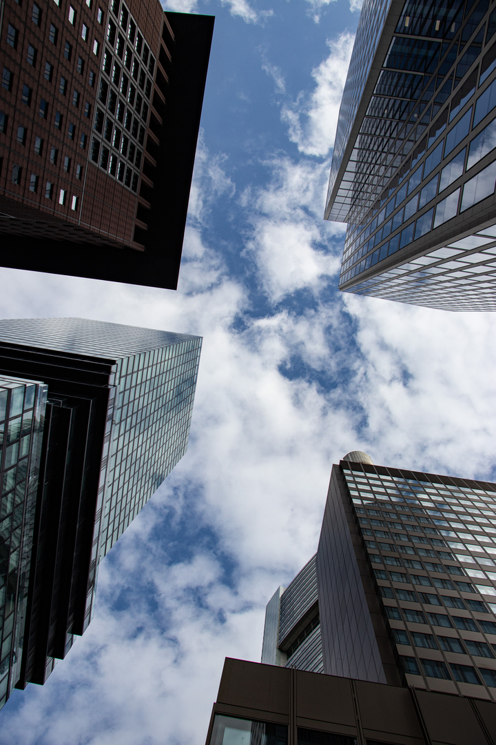 Blick nach oben in Mainhattan