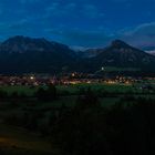 Blick nach Oberstdorf zur blauen Stunde